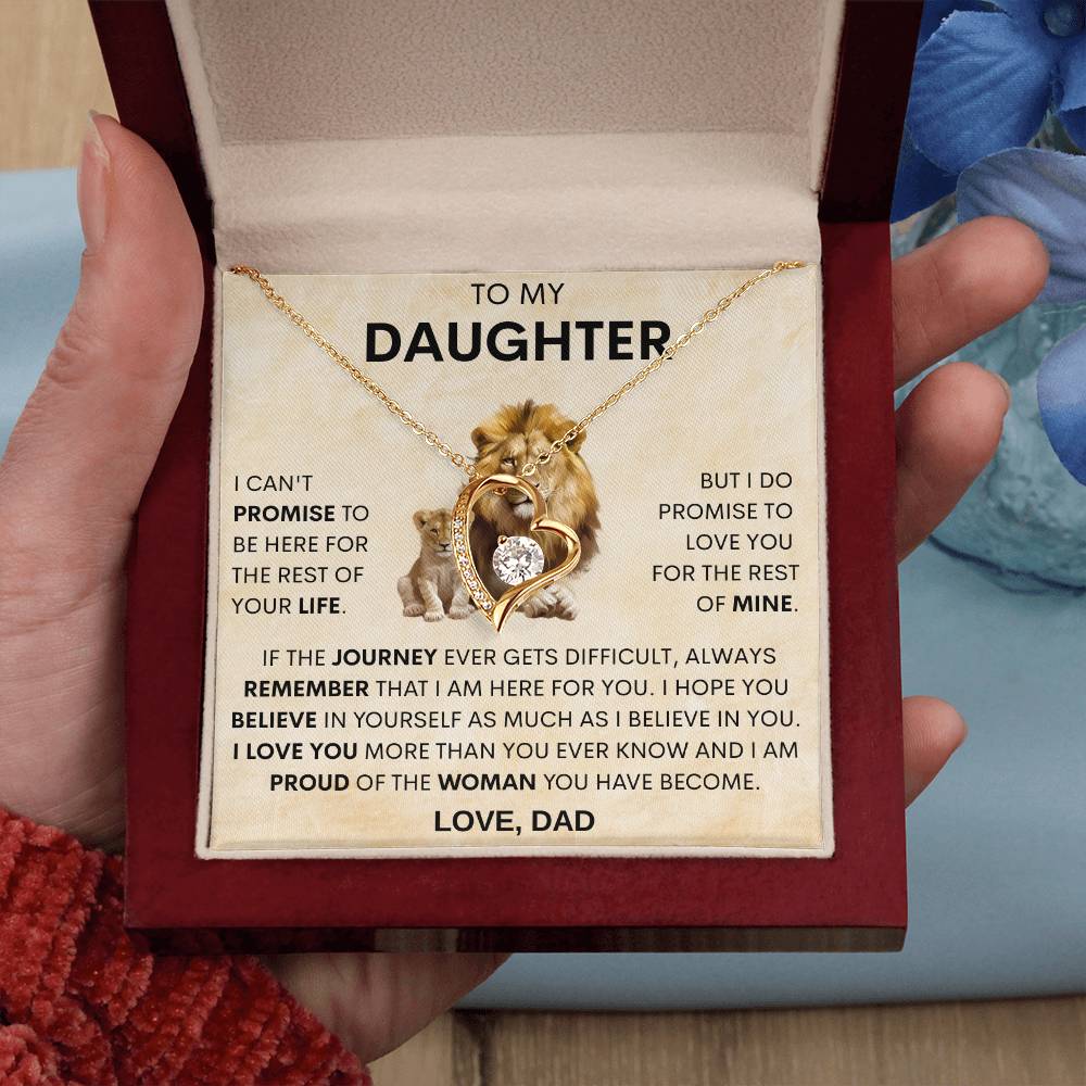 18th birthday gift for Daughter, Forever Love Necklace, Gift for Daughter 21st birthday, Wedding Day Gift for Daughter From Dad