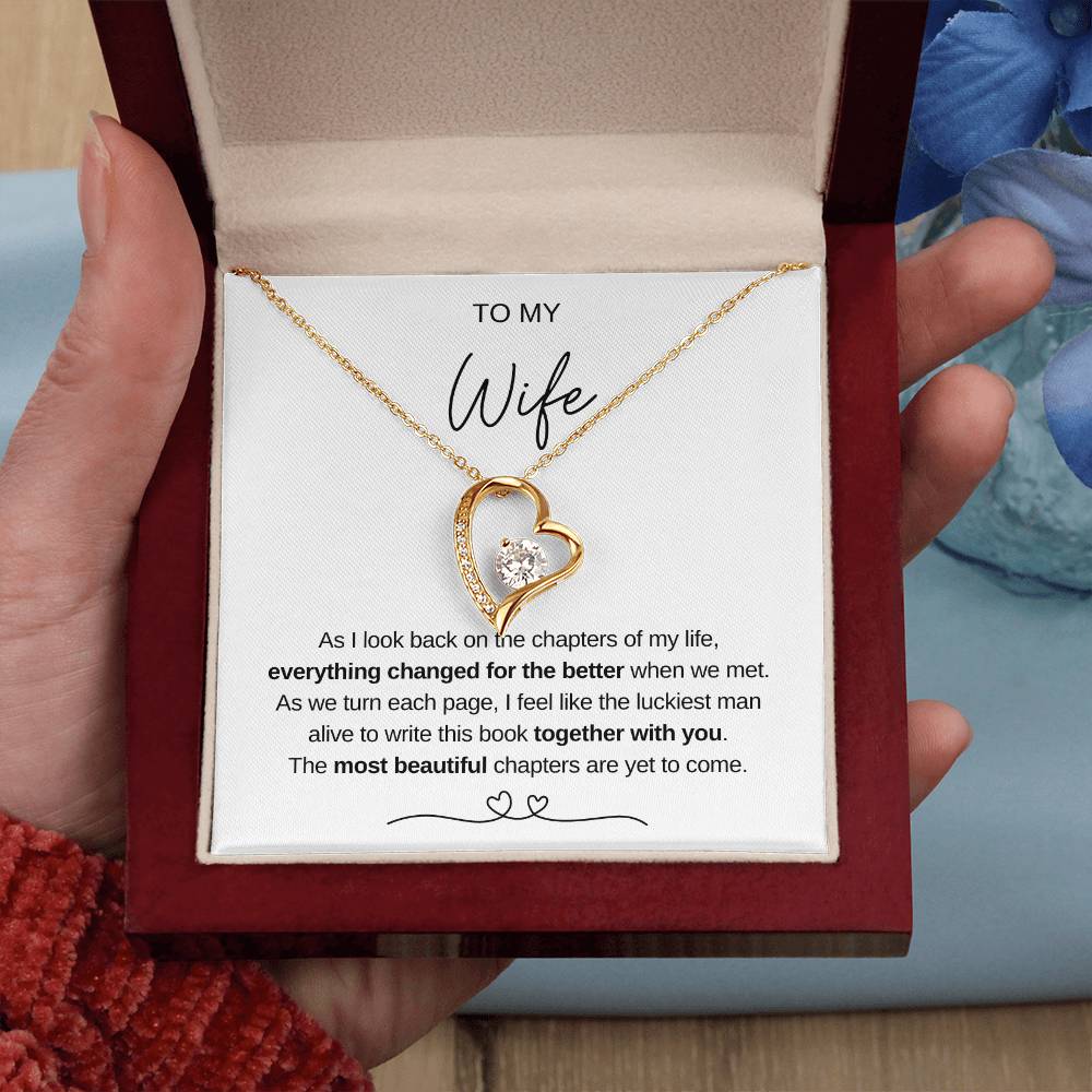 To My Wife Forever Love Necklace Beautiful Chapters