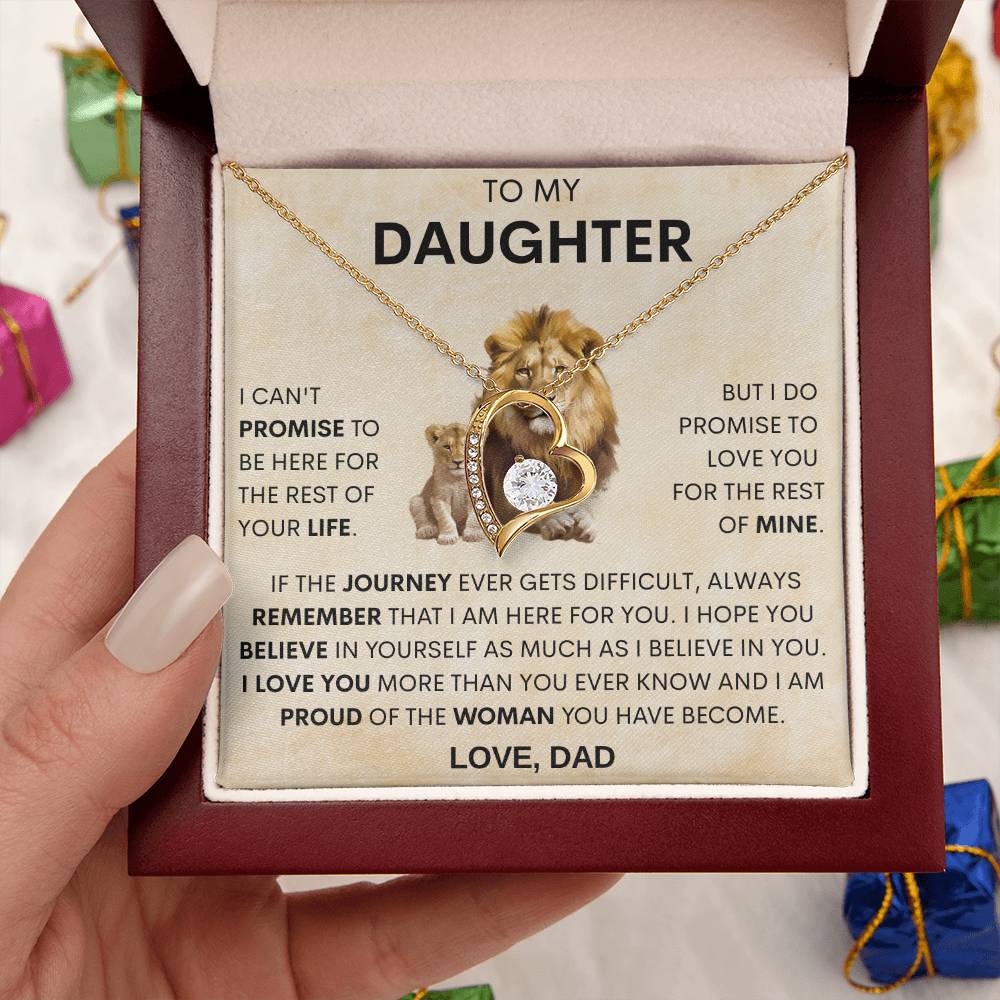 18th birthday gift for Daughter, Forever Love Necklace, Gift for Daughter 21st birthday, Wedding Day Gift for Daughter From Dad