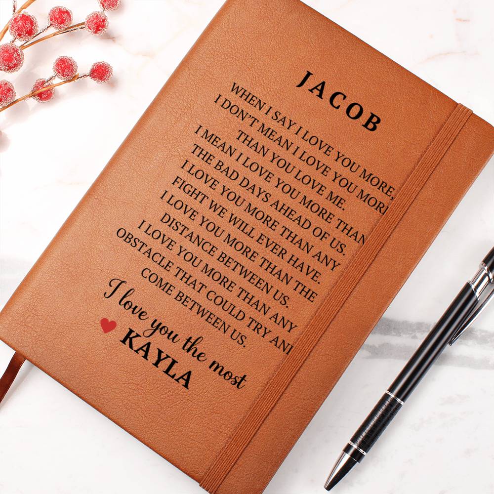 Personalized Letter to My Boyfriend, Husband Journal Valentine Gift for him, Notebook for Girlfriend