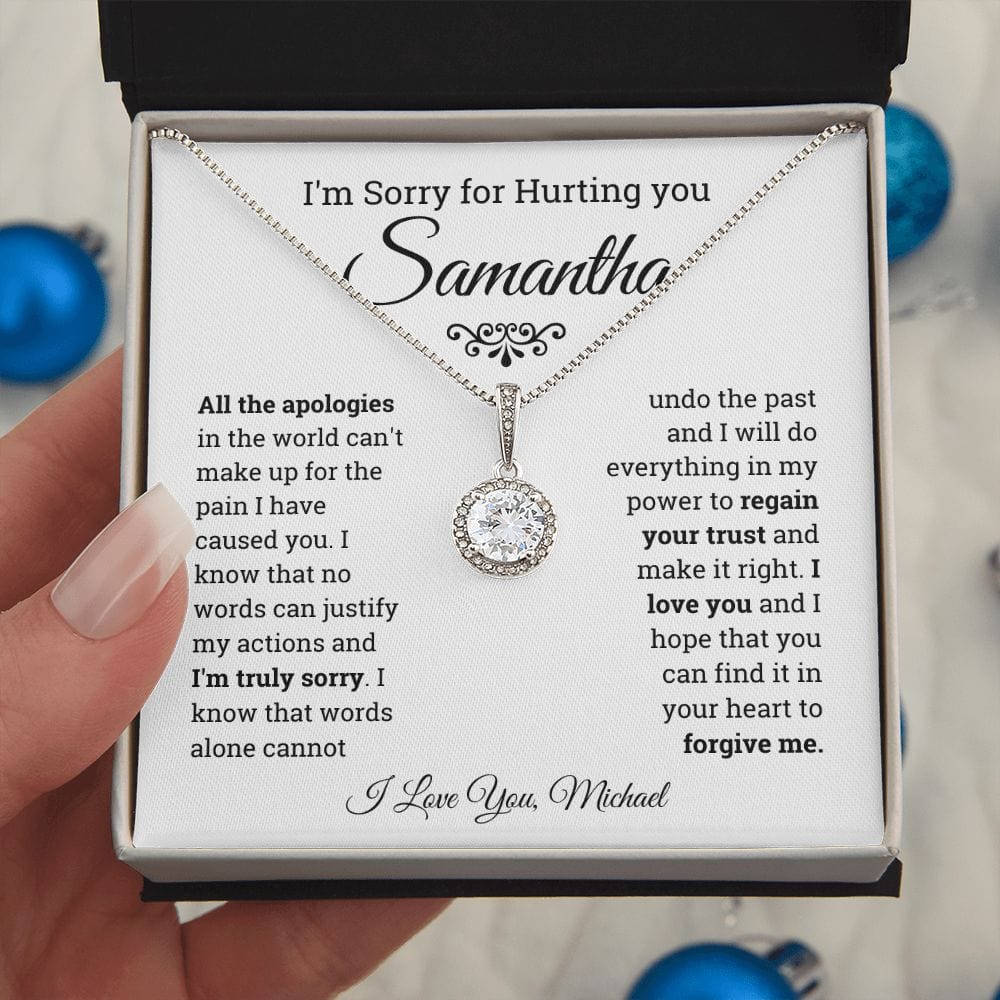 Personalized I'm Sorry for Hurting You- Eternal Hope Necklace, Apology Gift for her