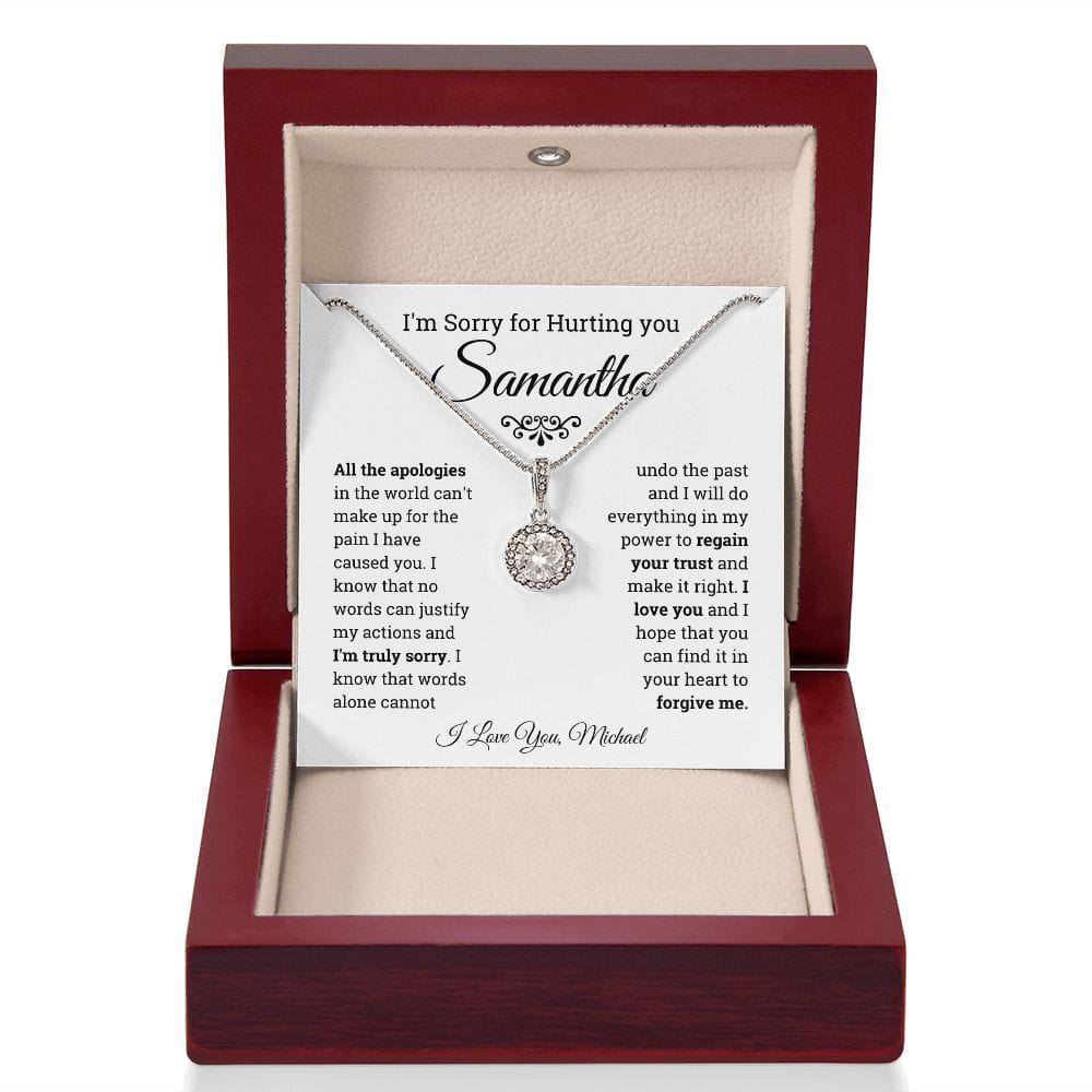 Personalized I'm Sorry for Hurting You- Eternal Hope Necklace, Apology Gift for her