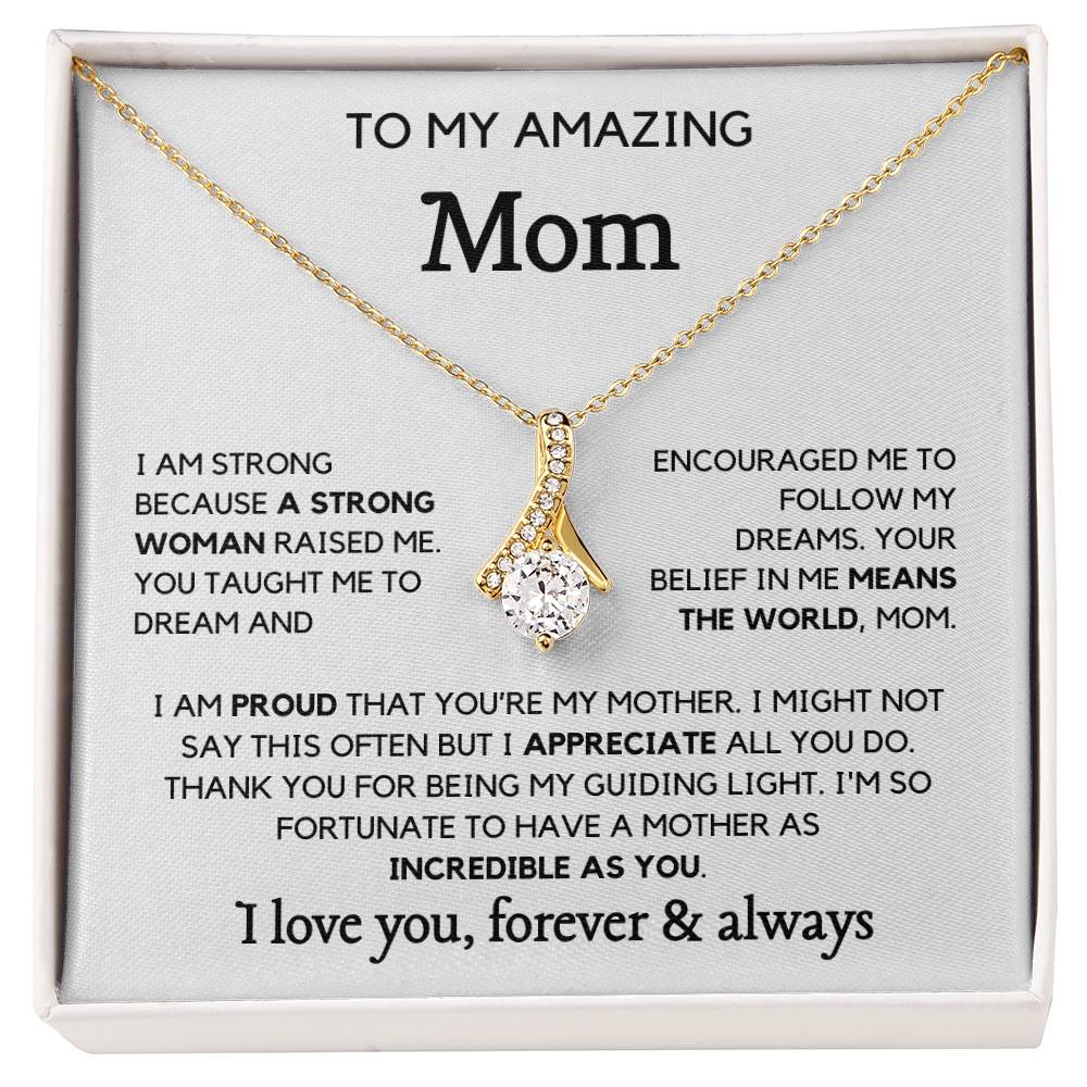 To my Amazing Mom- You Mean the world Necklace