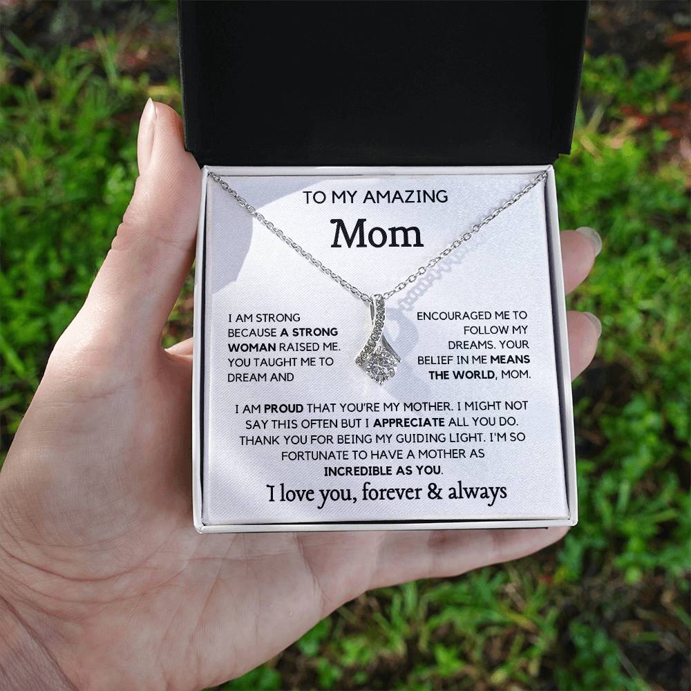 To my Amazing Mom- You Mean the world Necklace