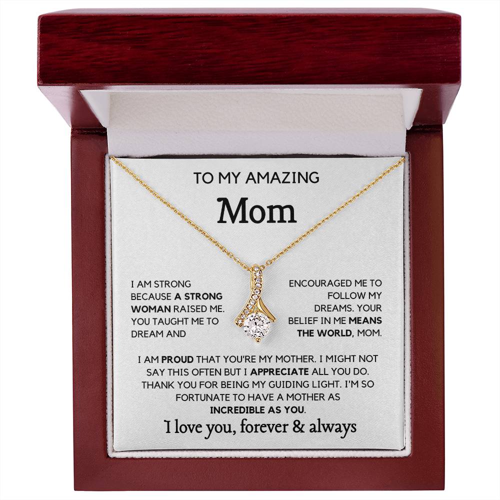 To my Amazing Mom- You Mean the world Necklace