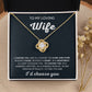 To my wife- I'd choose you- Loveknot Necklace