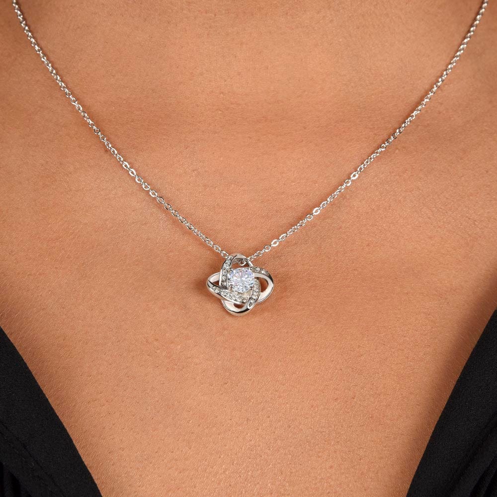 To my daughter Loveknot Necklace from Dad-Be Brave