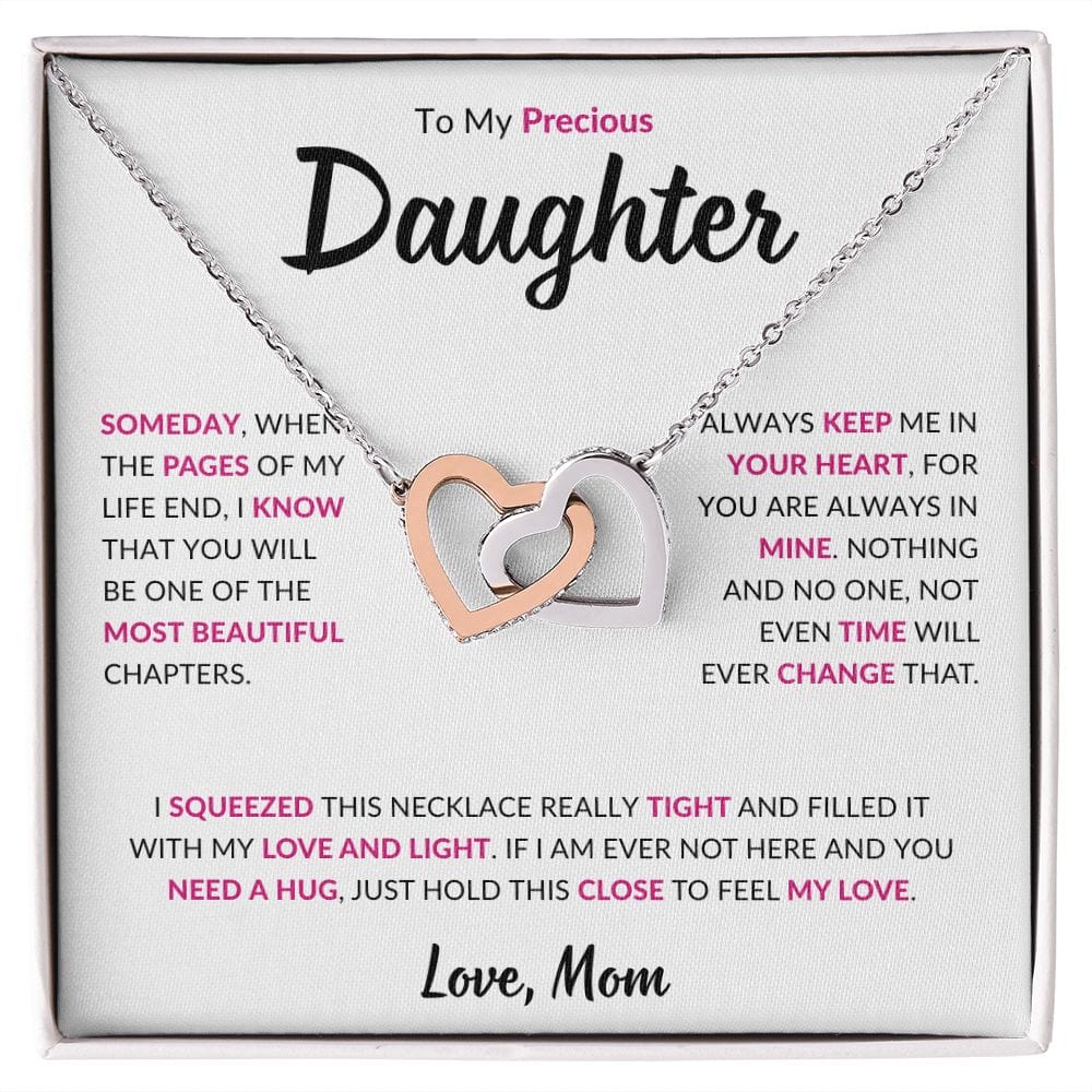 Precious Daughter Necklace From Mom, To my Daughter Gift from Mother to Daughter