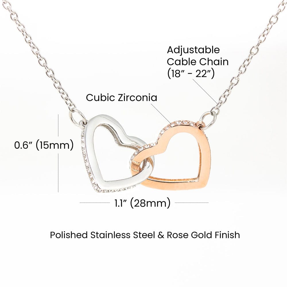 To My Beautiful Granddaughter - Interlocked Hearts Necklace Gift Set