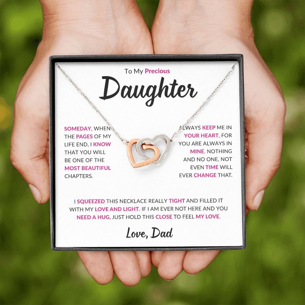 Unique To my Daughter Jewelry,  Gift for Daughter from Dad, 21st birthday, Wedding day Gift for Daughter, Christmas Gift for Daughter