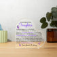 To my Daughter Heart Acrylic Plaque Gift from Dad or Mom,