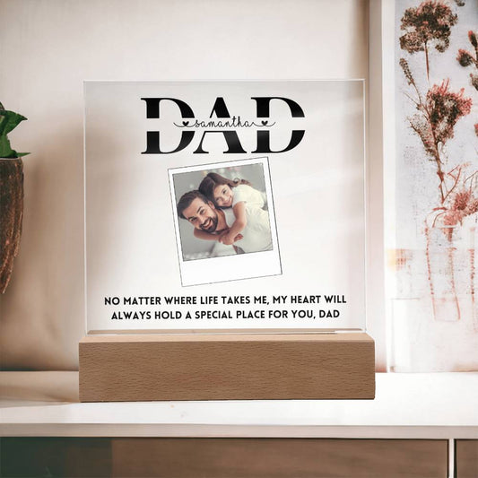 Personalized Dad Father's Day Gift Photo Acrylic Plaque