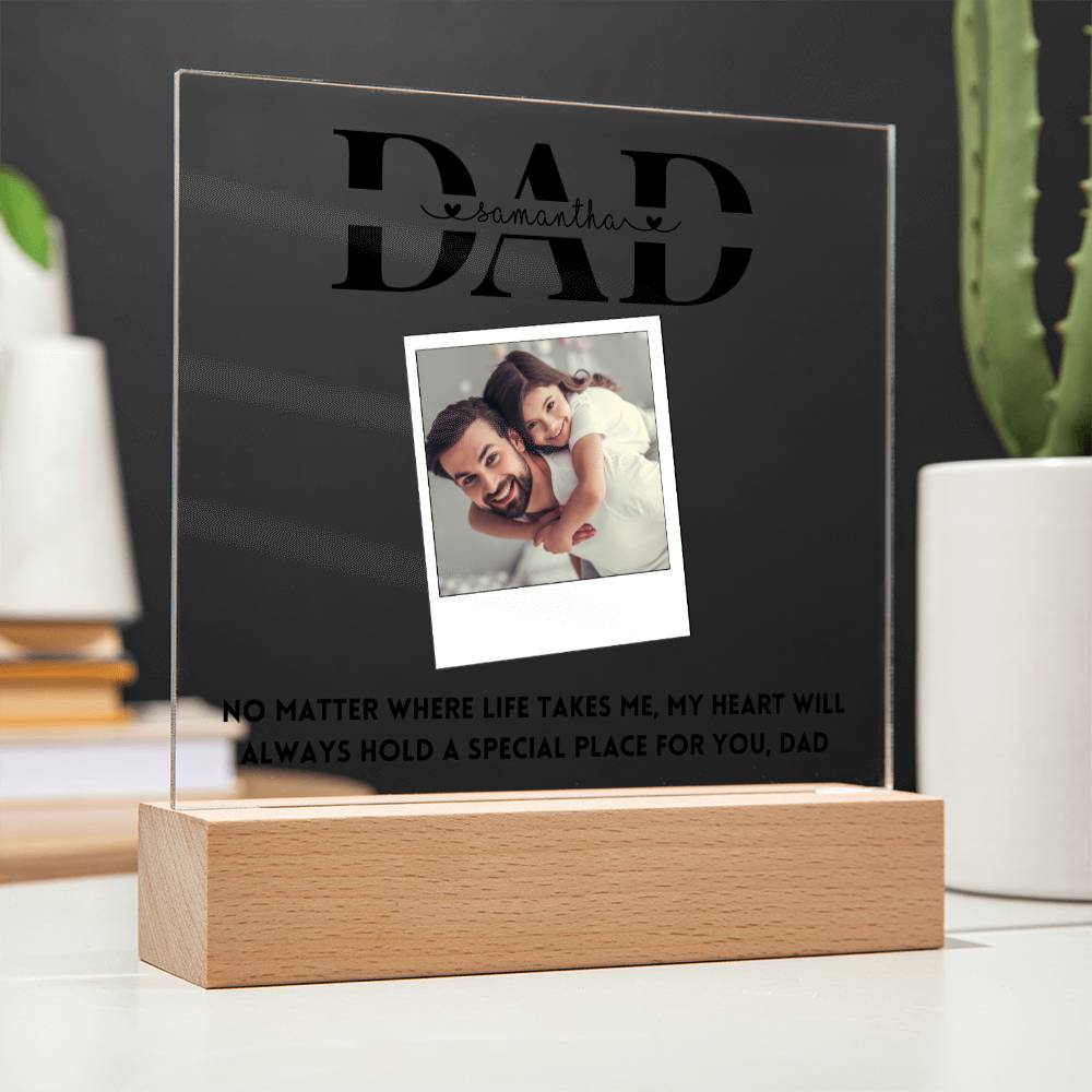 Personalized Dad Father's Day Gift Photo Acrylic Plaque