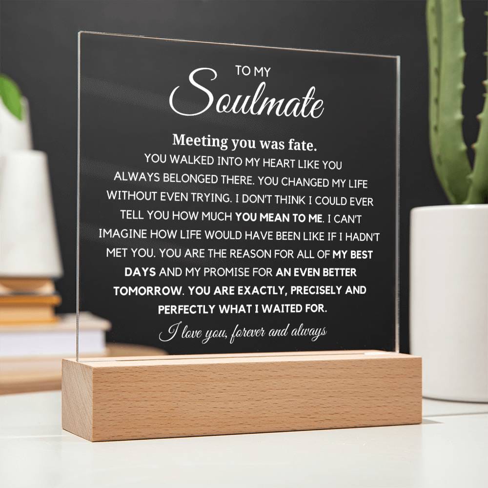 Soulmate "You are Exactly, Precisely what I waited for" Acrylic Plaque
