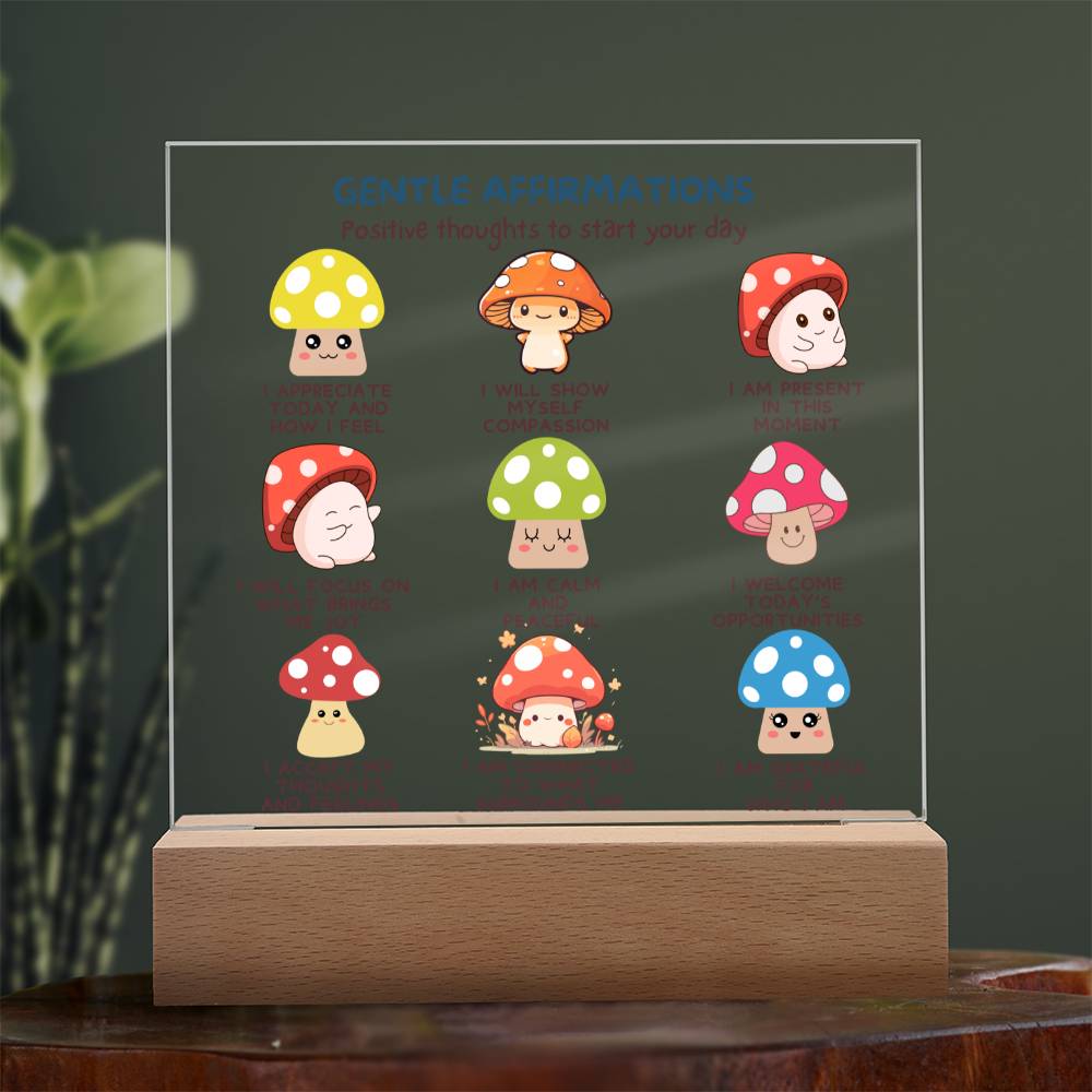 Gentle Reminders Acrylic Plaque Mental health Art Self love reminders Self compassion Daily Motivation Therapist Decor Kid's room Desk Accessories