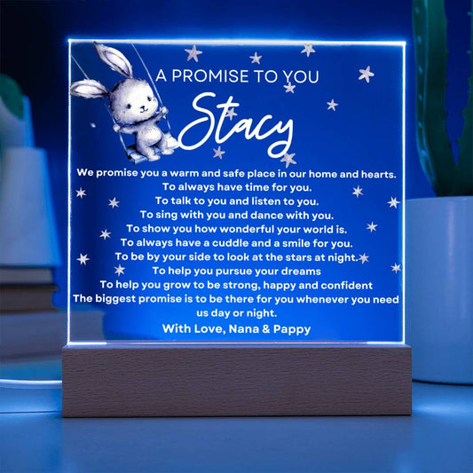 Personalised Children's A Promise To You Acrylic Plaque Baptism Gift, Gift for Godchild, Grandchild, Gift for Niece Nephew