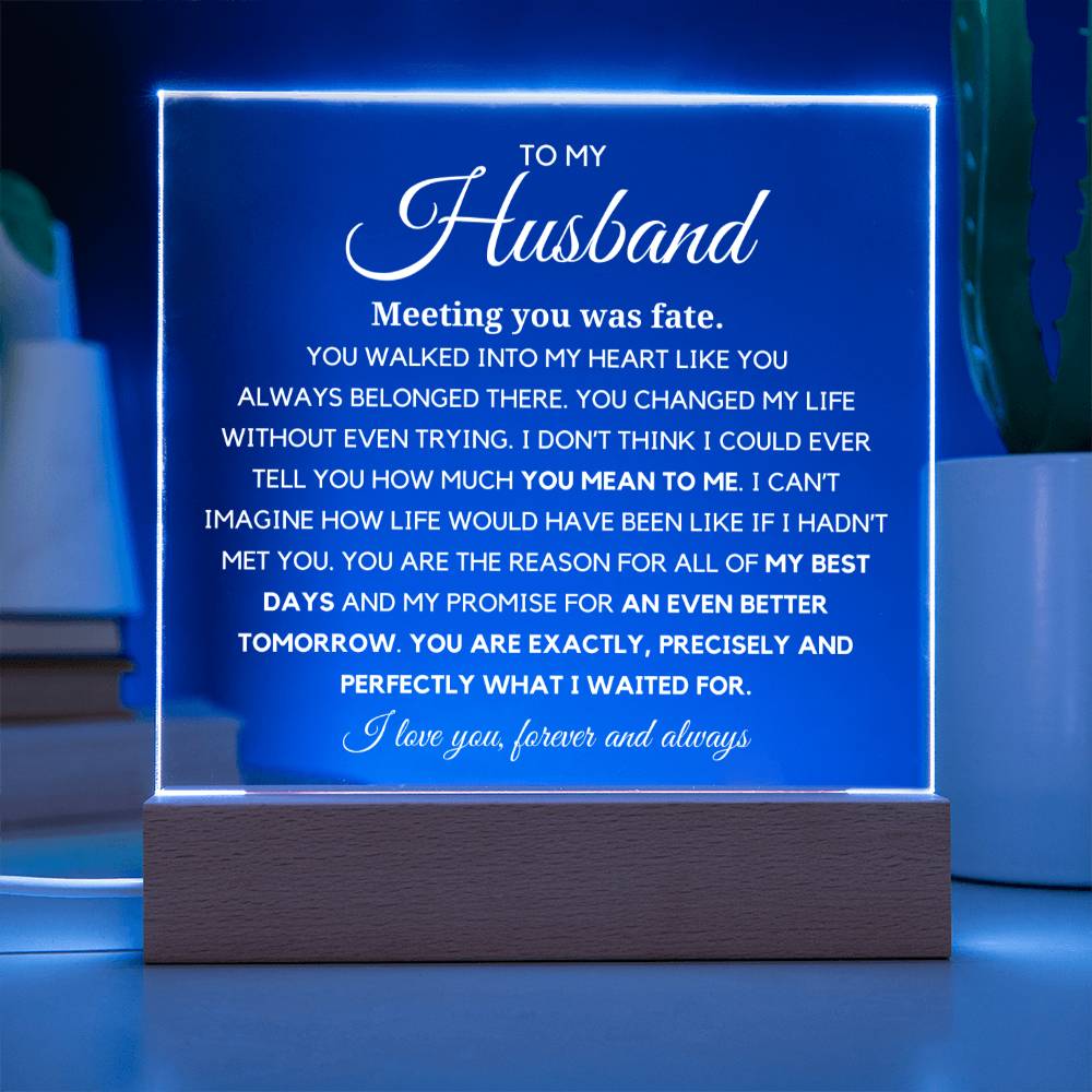 To my Husband "You are Exactly, Precisely what I waited for" Acrylic Plaque