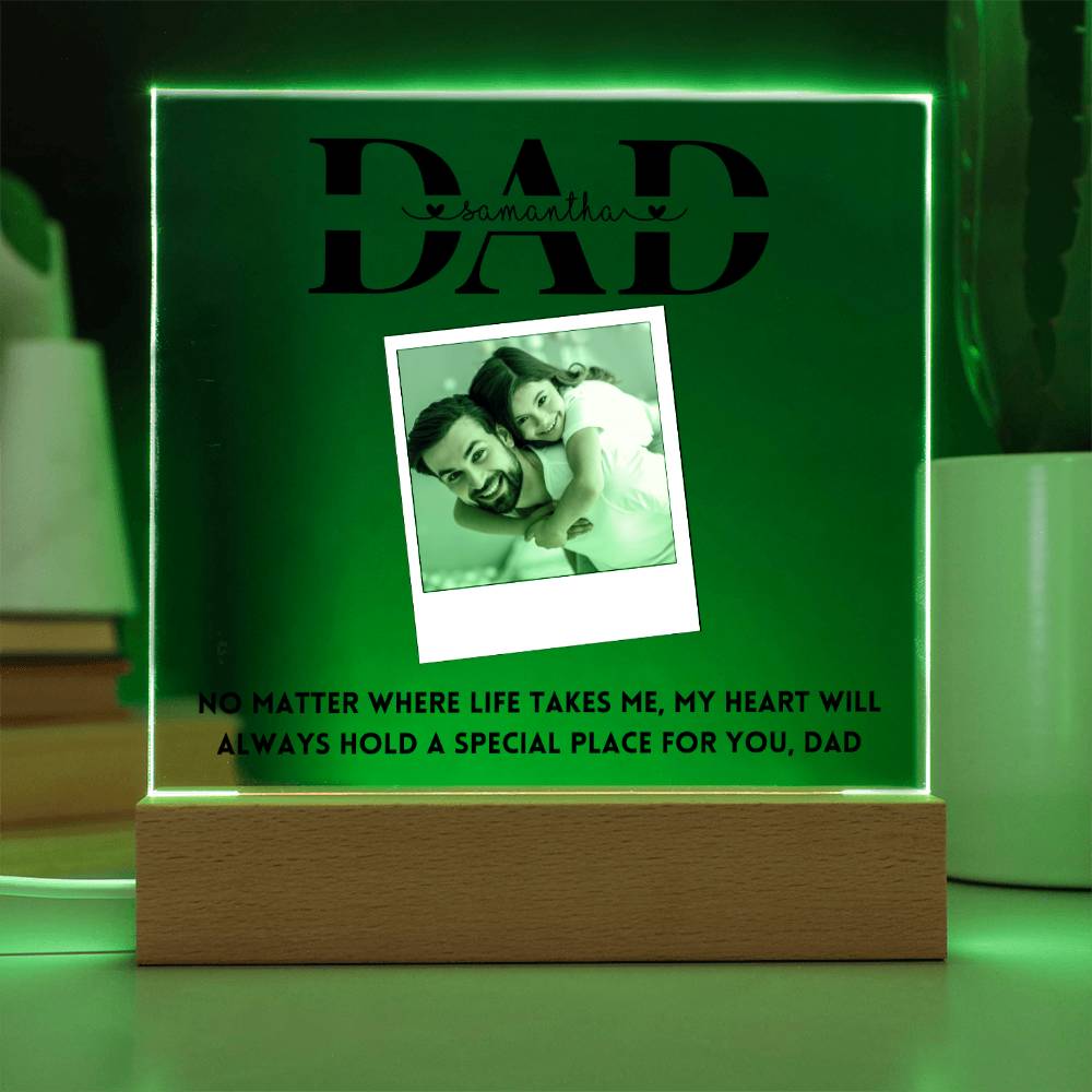 Personalized Dad Father's Day Gift Photo Acrylic Plaque
