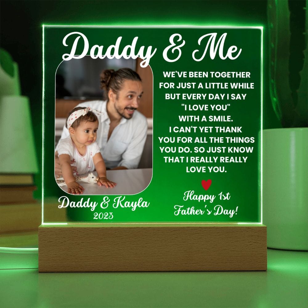 Personalized Daddy & me First Father's Day Acrylic Plaque