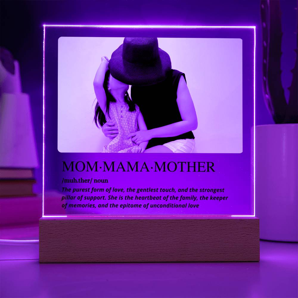 Mother Definition Acrylic Plaque Mothers Day gift Birthday gift for Mom Personalized Photo