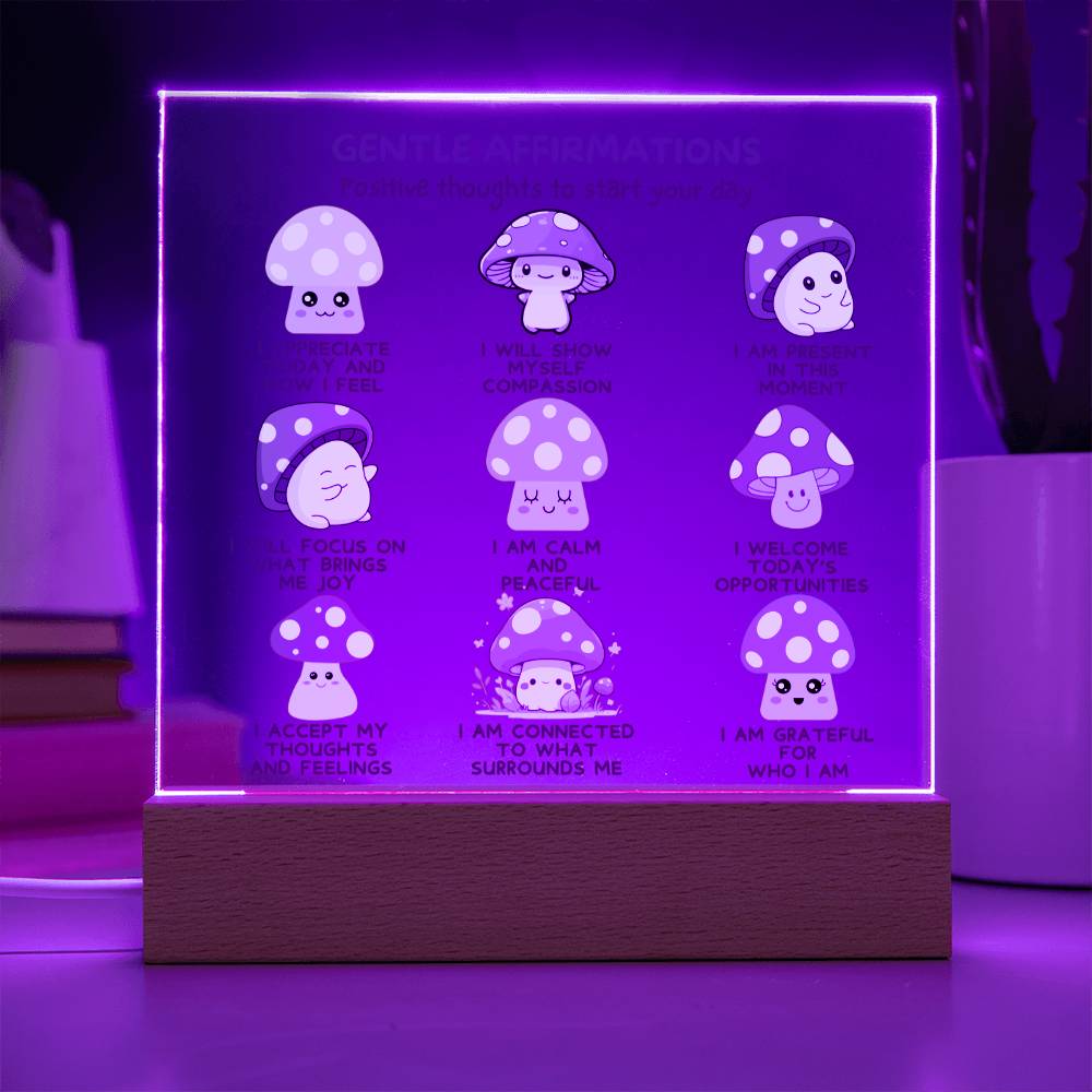 Gentle Reminders Acrylic Plaque Mental health Art Self love reminders Self compassion Daily Motivation Therapist Decor Kid's room Desk Accessories