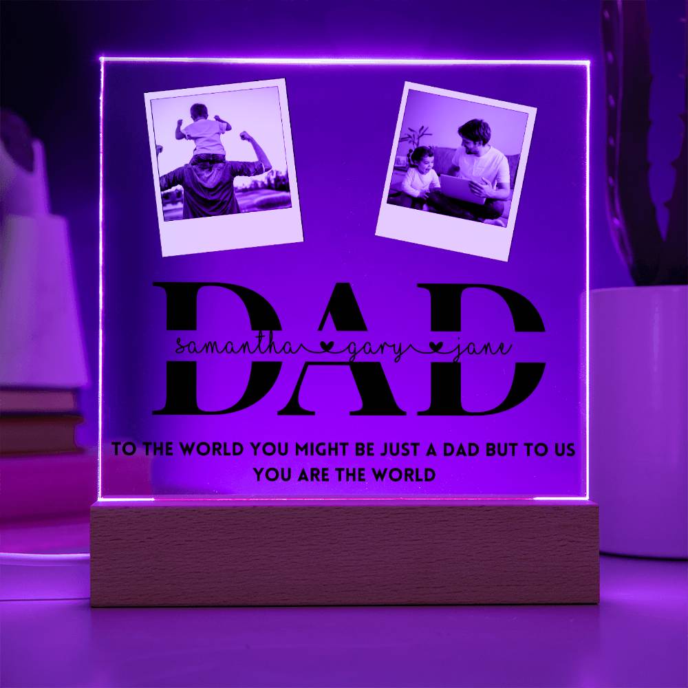 Personalized Dad Photo Frame from Kids Father's Day gift