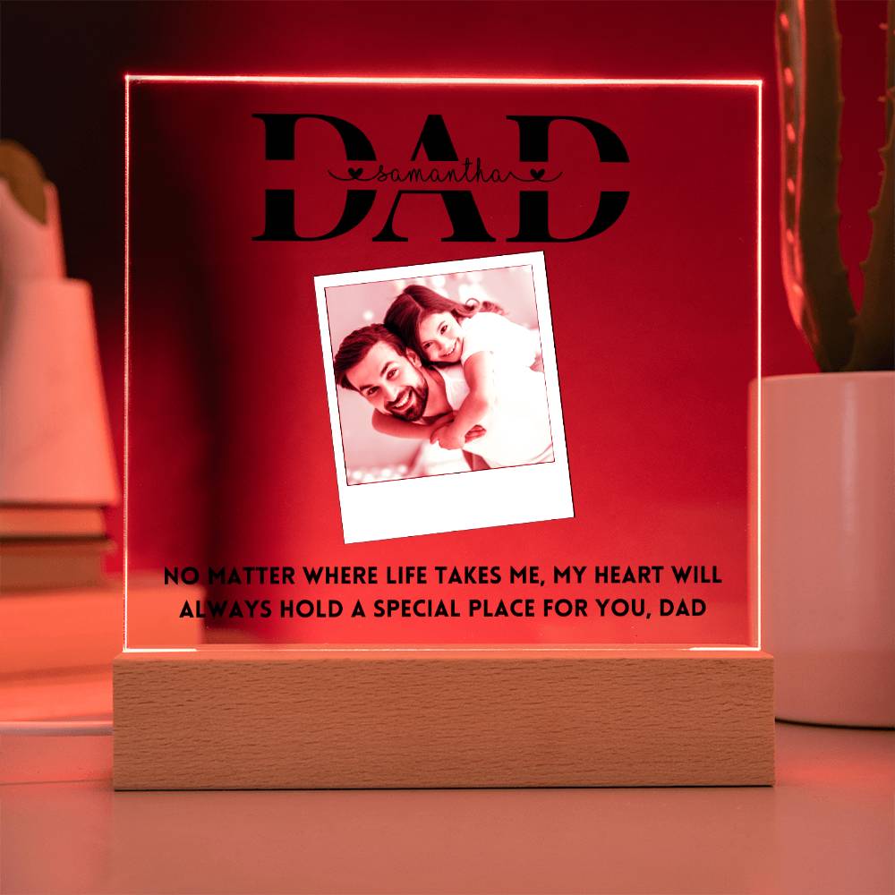 Personalized Dad Father's Day Gift Photo Acrylic Plaque