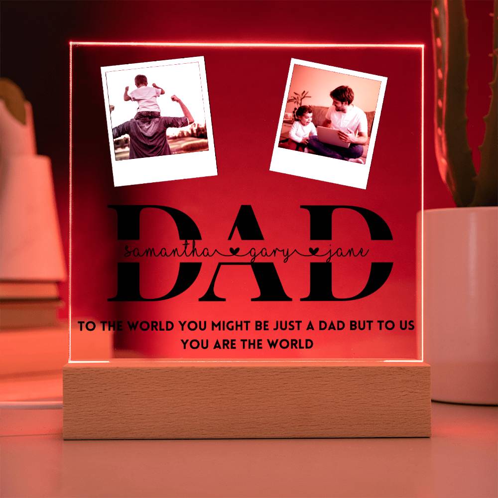 Personalized Dad Photo Frame from Kids Father's Day gift