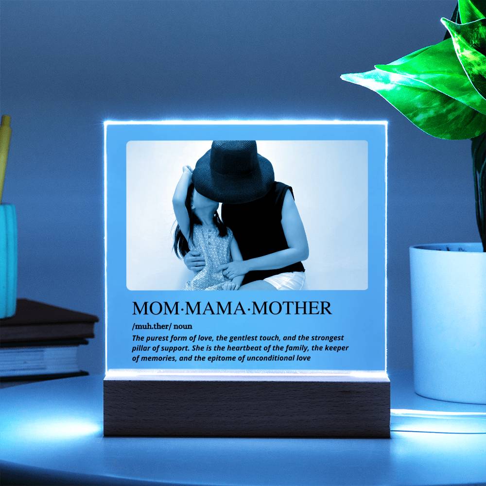 Mother Definition Acrylic Plaque Mothers Day gift Birthday gift for Mom Personalized Photo