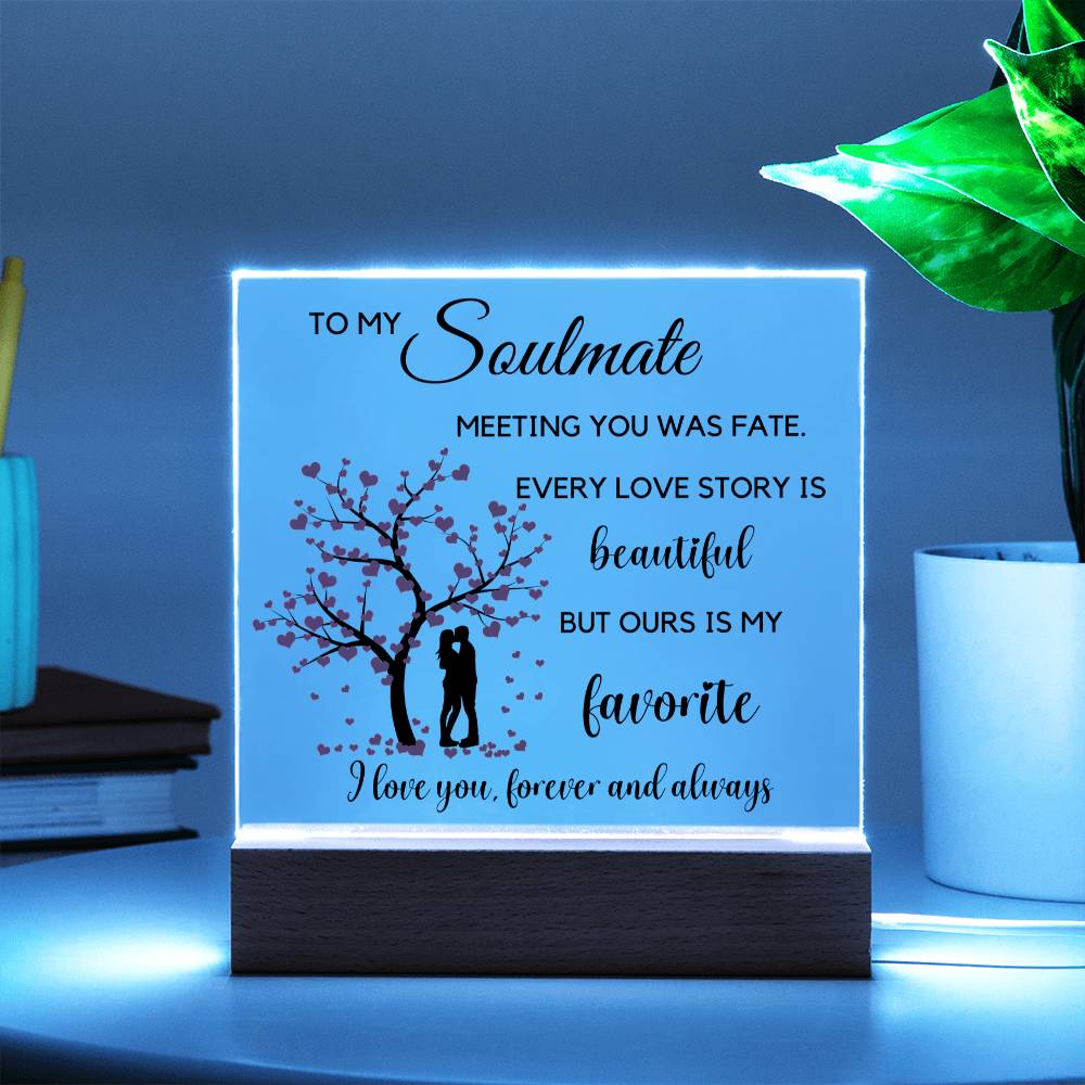 To My Soulmate -Meeting you was fate- Acrylic Plaque