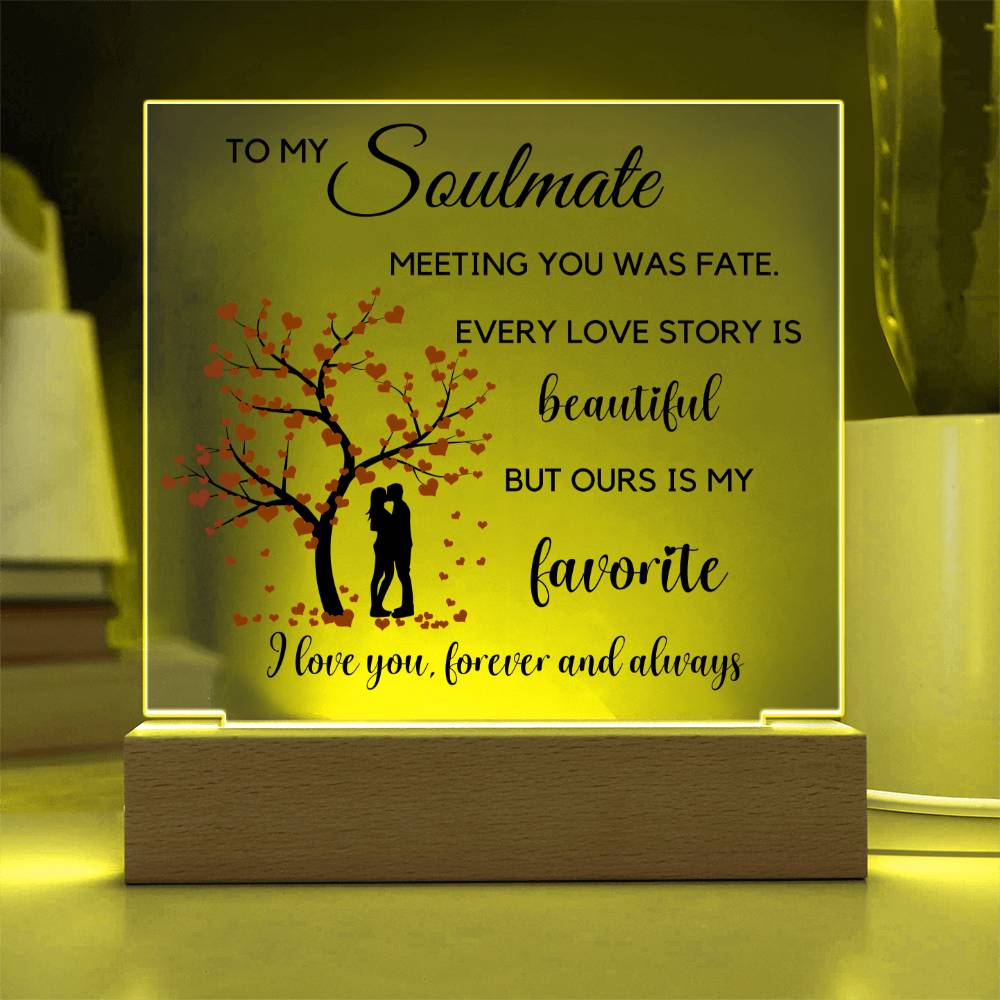 To My Soulmate -Meeting you was fate- Acrylic Plaque