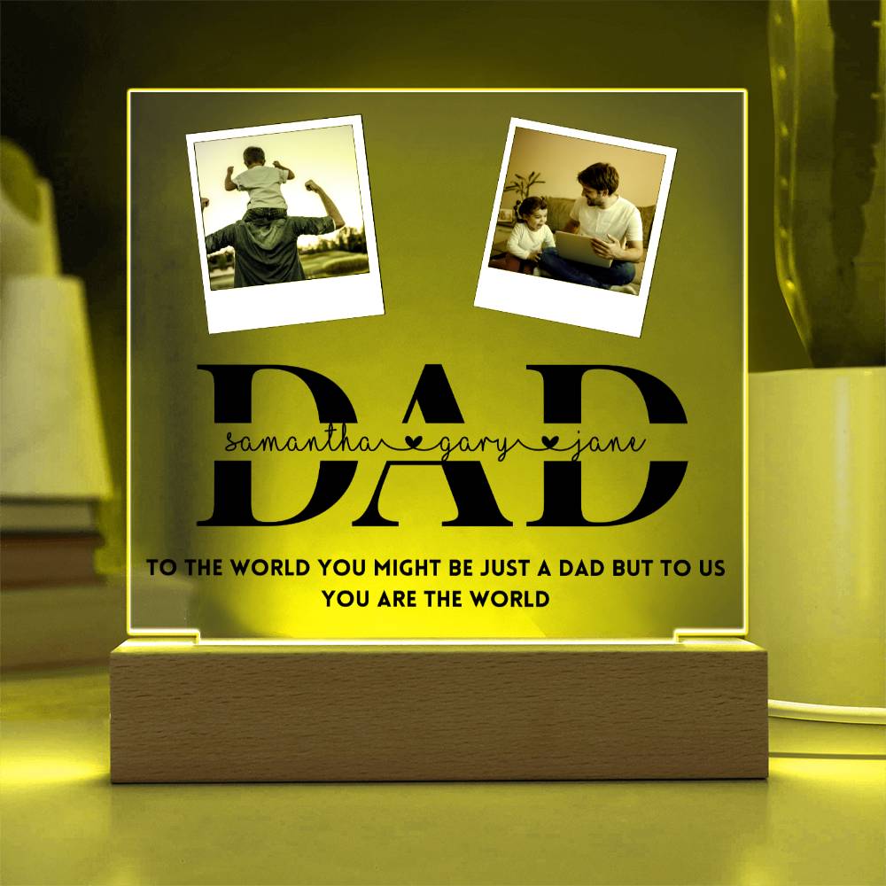 Personalized Dad Photo Frame from Kids Father's Day gift