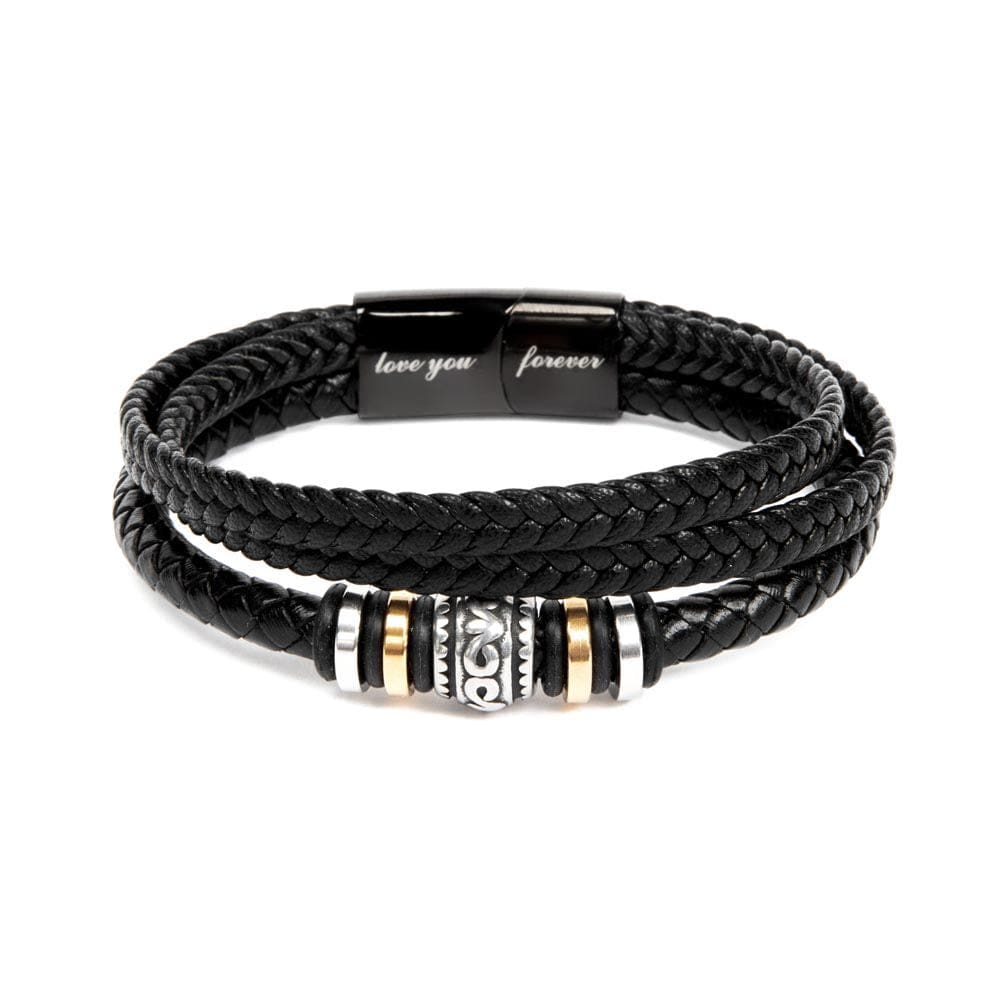 Confirmation Gift for Teenage Boy - Vegan Leather Bracelet - Catholic Gift of the holy Spirit