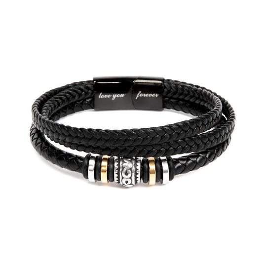Confirmation Gift for Teenage Boy - Vegan Leather Bracelet - Catholic Gift of the holy Spirit