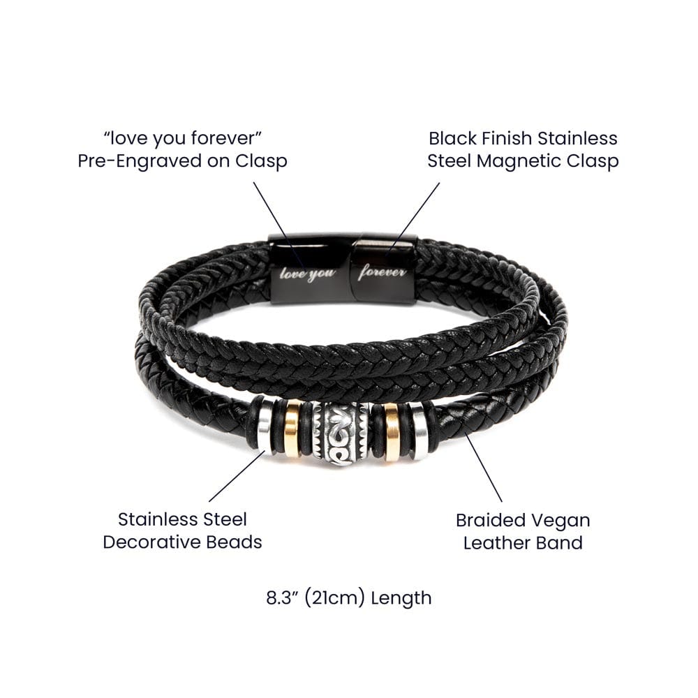 Personalized Grandson Birthday Bracelet