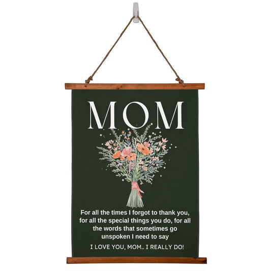 Mom Birthday Gift Personalized Mom Wall Tapestry Mothers day gift for her Floral Gift for Mother from Kids