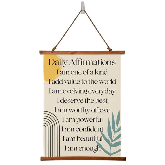 Daily Affirmations Wall tapestry I am Enough Positive Affirmation Wall Art Boho Home Decor