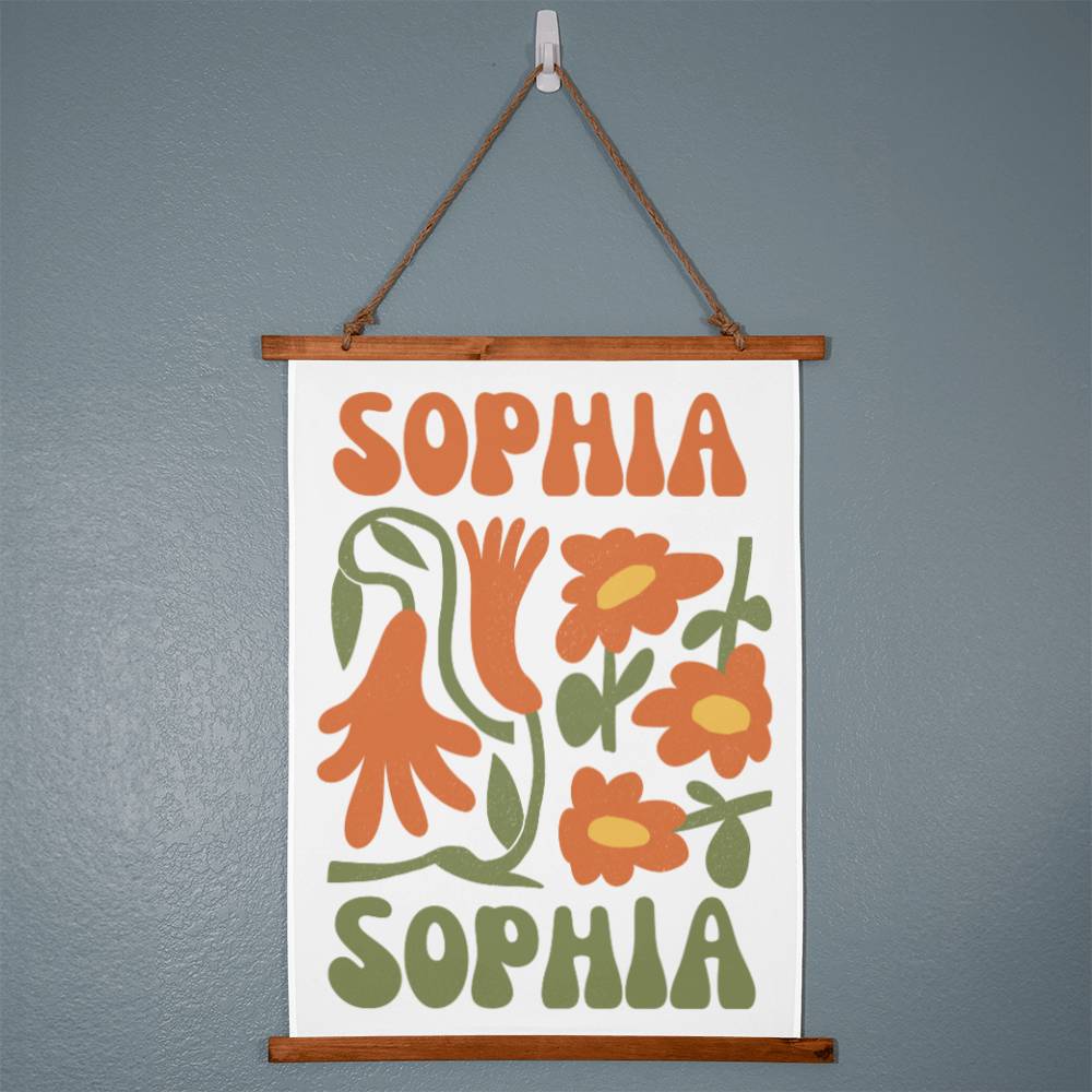 Custom Retro Matisse Style Wall Tapestry Personalized Name Wall Hanging Tapestry