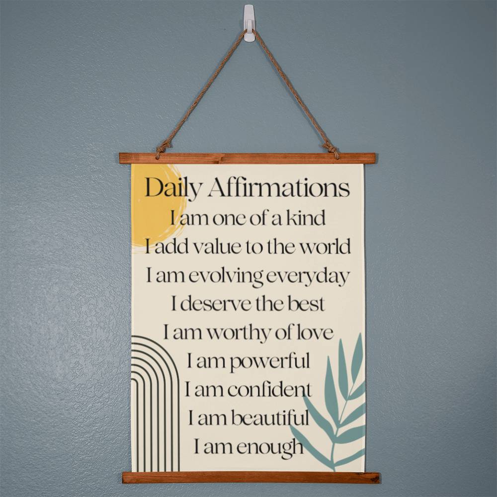 Daily Affirmations Wall tapestry I am Enough Positive Affirmation Wall Art Boho Home Decor