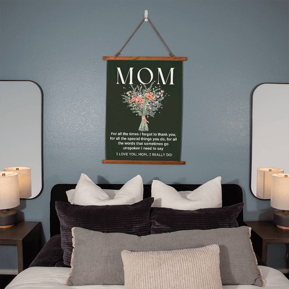 Mom Birthday Gift Personalized Mom Wall Tapestry Mothers day gift for her Floral Gift for Mother from Kids