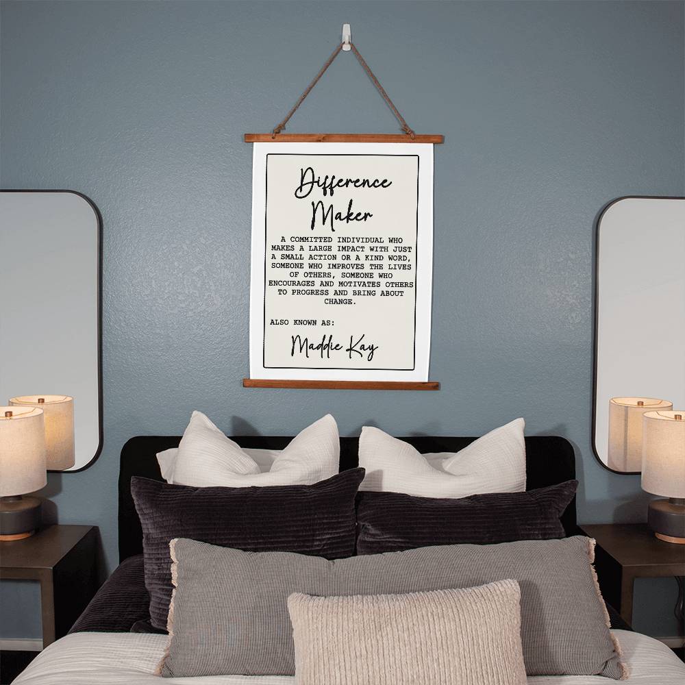 Personalized Difference Maker Wall Tapestry Difference Maker Definition Gift Mentor Appreciation Gift Leader Gift