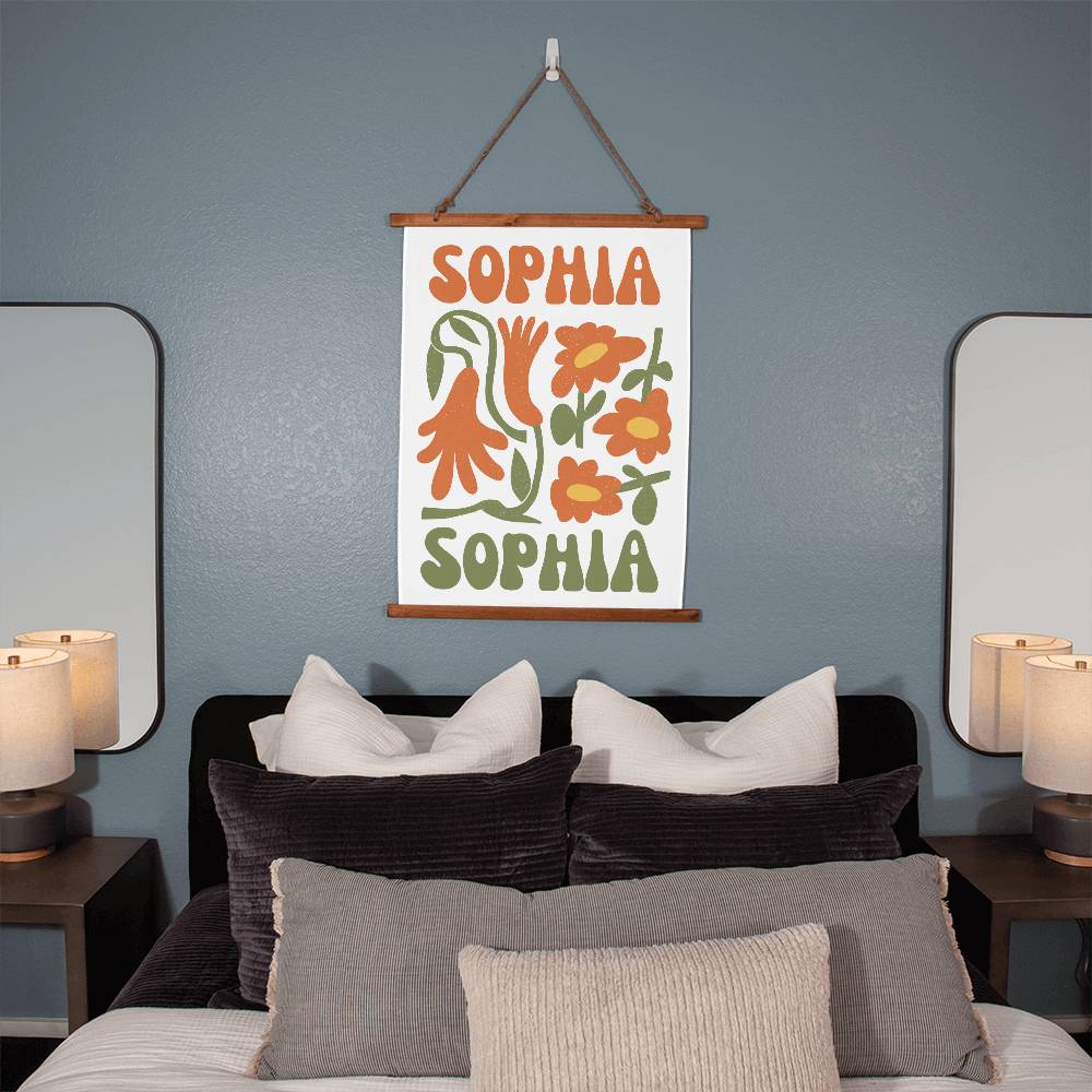 Custom Retro Matisse Style Wall Tapestry Personalized Name Wall Hanging Tapestry