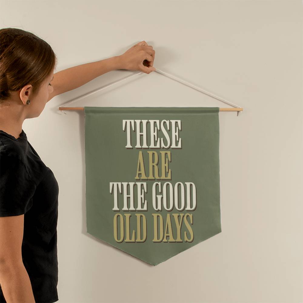 These are the good old Days Pennant Wall hanging