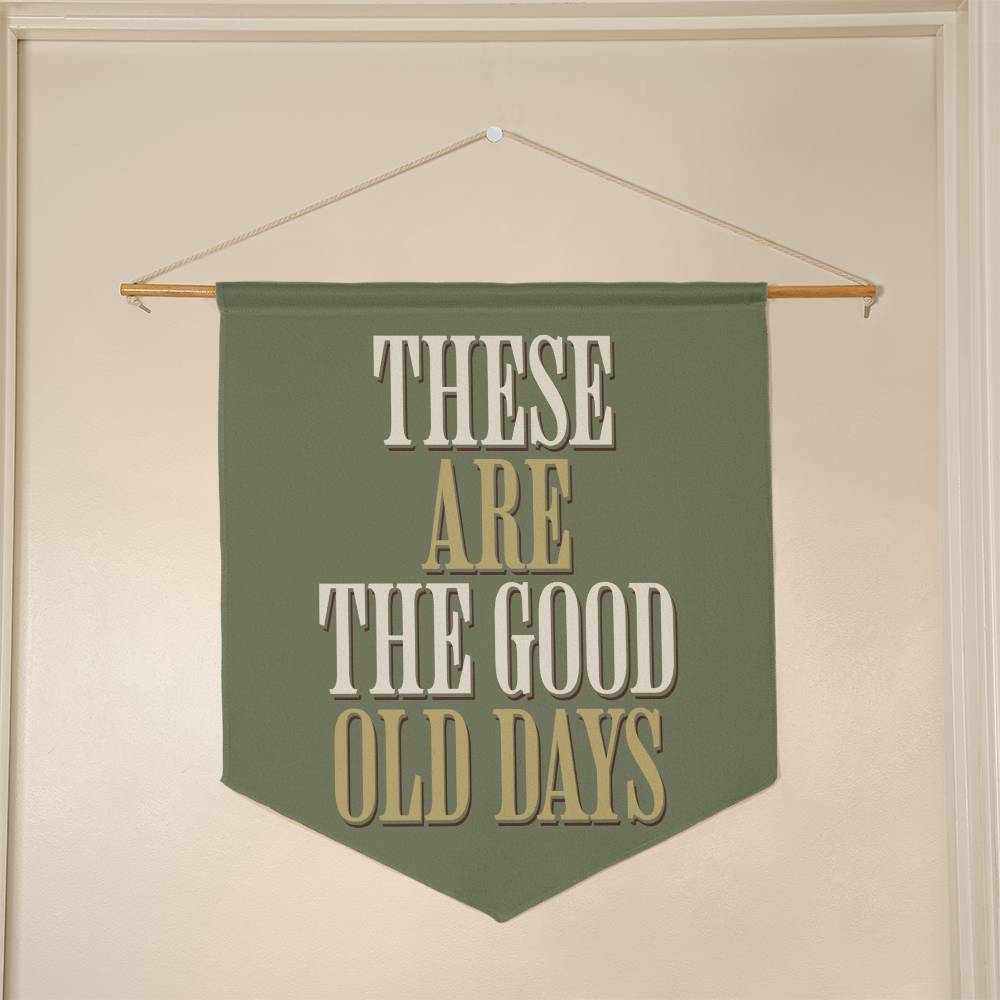 These are the good old Days Pennant Wall hanging