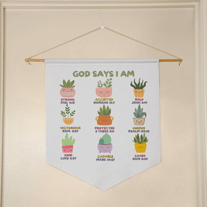 Personalized Prayer Wall Pennant Positive affirmations Wall Art