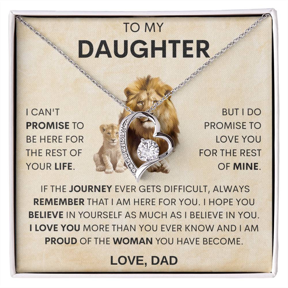 18th birthday gift for Daughter, Forever Love Necklace, Gift for Daughter 21st birthday, Wedding Day Gift for Daughter From Dad