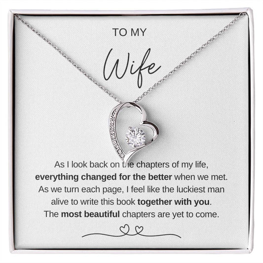 To My Wife Forever Love Necklace Beautiful Chapters
