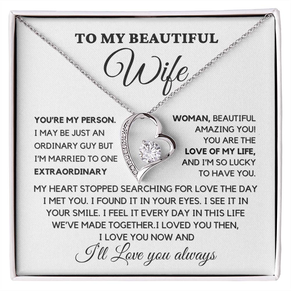 You're my Person Forever Love Necklace For wife