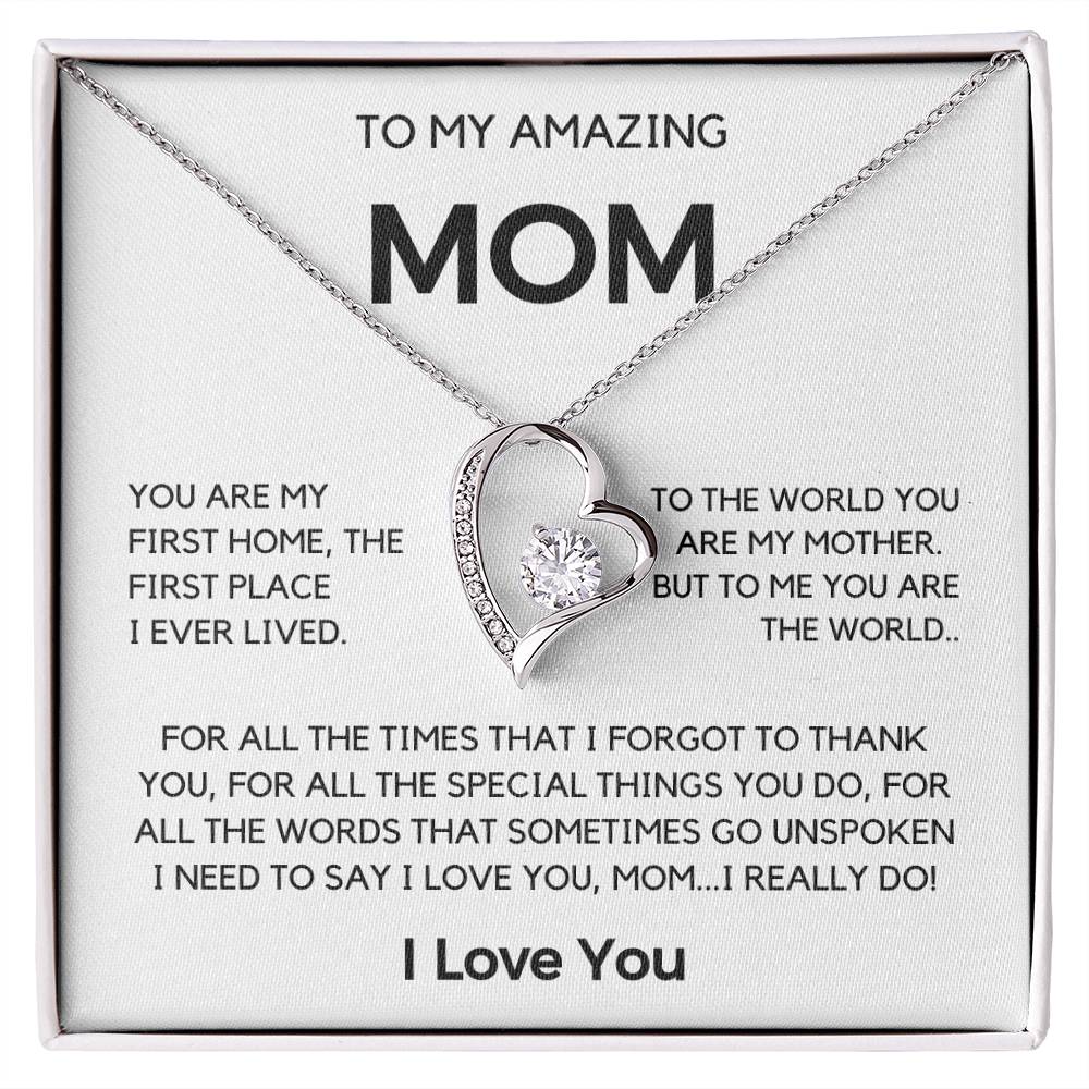 To my Mom - My First Home Forever Love Necklace