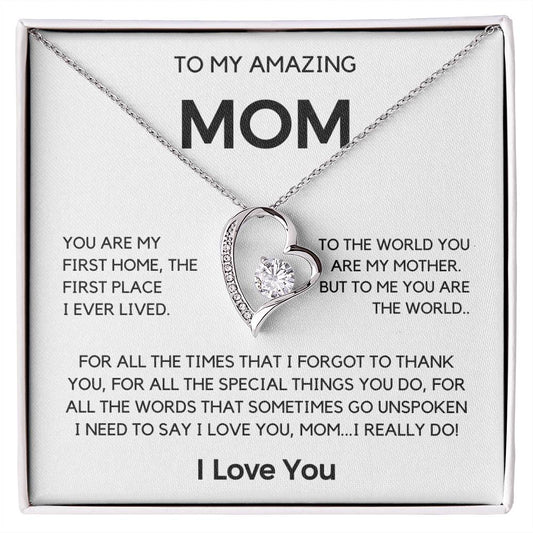 To my Mom - My First Home Forever Love Necklace